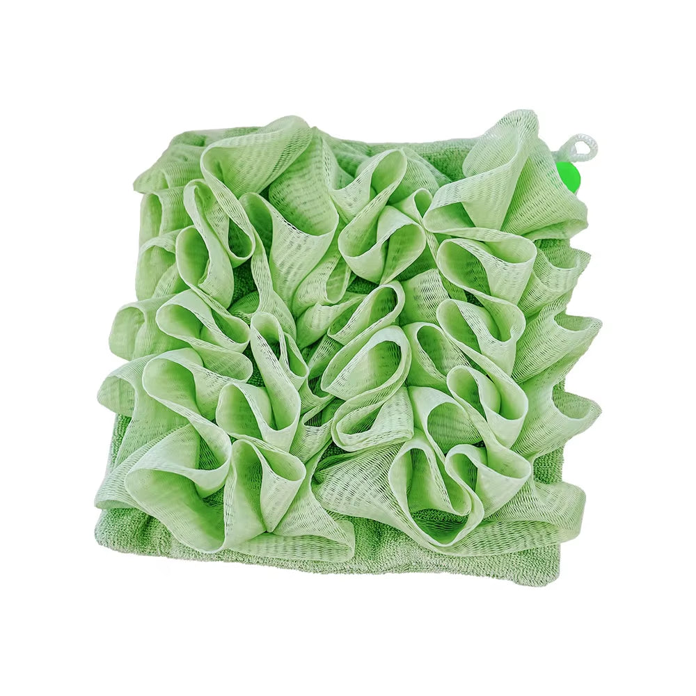 Dual-Texture Soap-Pocket Pouf