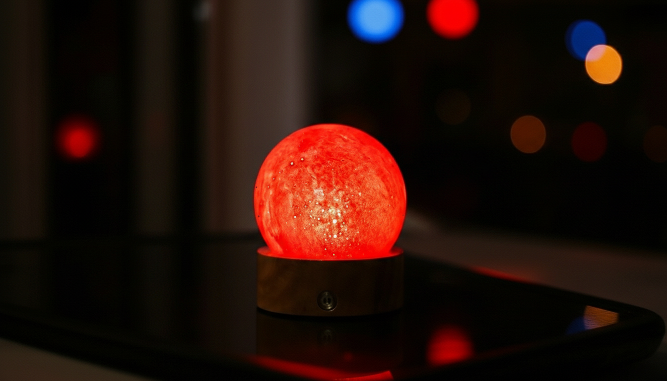 Aurora Touch™ Lunar Orb – Frost-Lamp for Star-Map Bedrooms, Midnight Reads & Cosmic Smoke Sessions