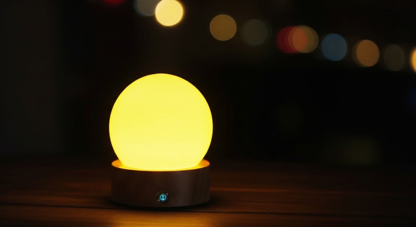 Aurora Touch™ Lunar Orb – Frost-Lamp for Star-Map Bedrooms, Midnight Reads & Cosmic Smoke Sessions