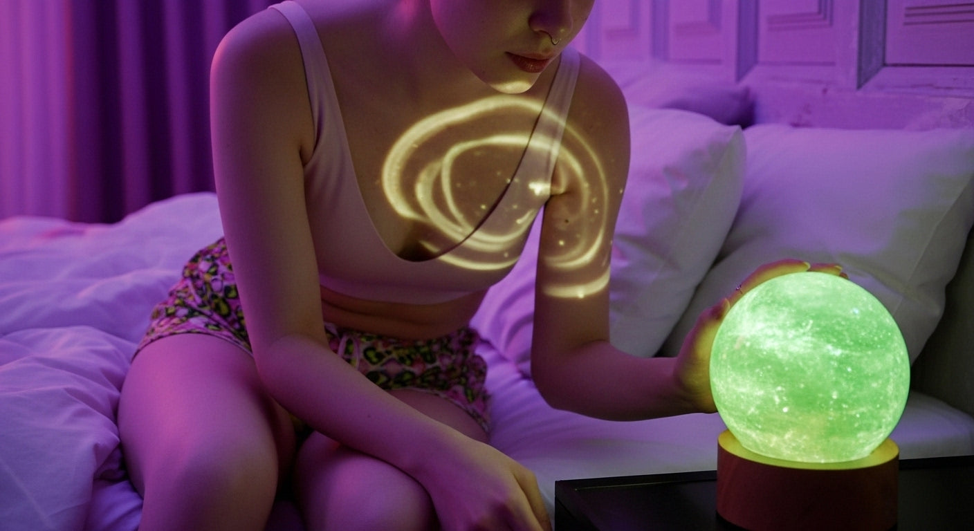 Aurora Touch™ Lunar Orb – Frost-Lamp for Star-Map Bedrooms, Midnight Reads & Cosmic Smoke Sessions