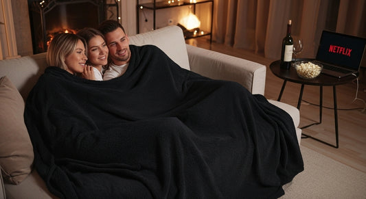 Cloud-Cuddle™ Luxury Shaggy Blanket – Oversized Waterproof Microfibre Throw for Steamy Date Nights, BookTok Binges & Skin-on-Skin Snuggles #CoupleBlanket