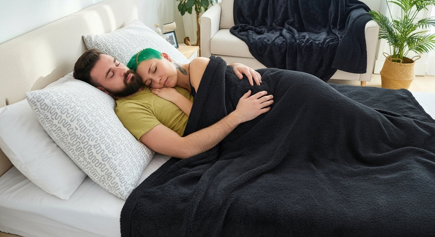 Cloud-Cuddle™ Luxury Shaggy Blanket – Oversized Waterproof Microfibre Throw for Steamy Date Nights, BookTok Binges & Skin-on-Skin Snuggles #CoupleBlanket