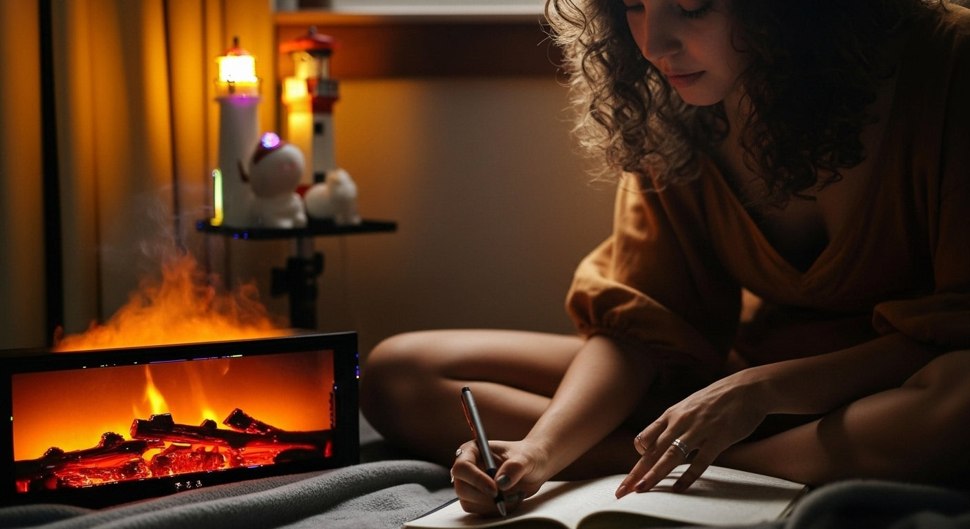 Midnight-Flame Aroma Diffuser  “Me-Time” Essential