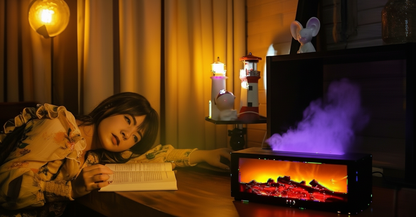 Midnight-Flame Aroma Diffuser  “Me-Time” Essential