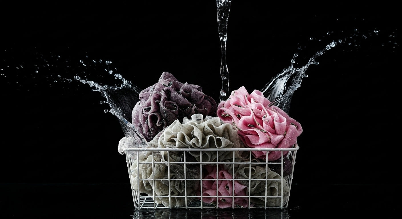 Dual-Texture Soap-Pocket Pouf