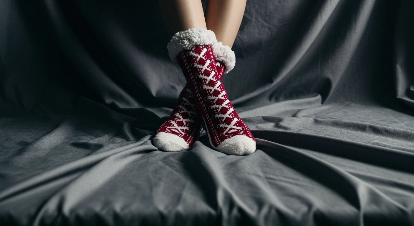 Thermal Fluffy Sock Women Winter Warm Plush Non Slip Home Sleeping Soft Female Floor Grip Fuzzy Slipper Sock Short Funny Zipper