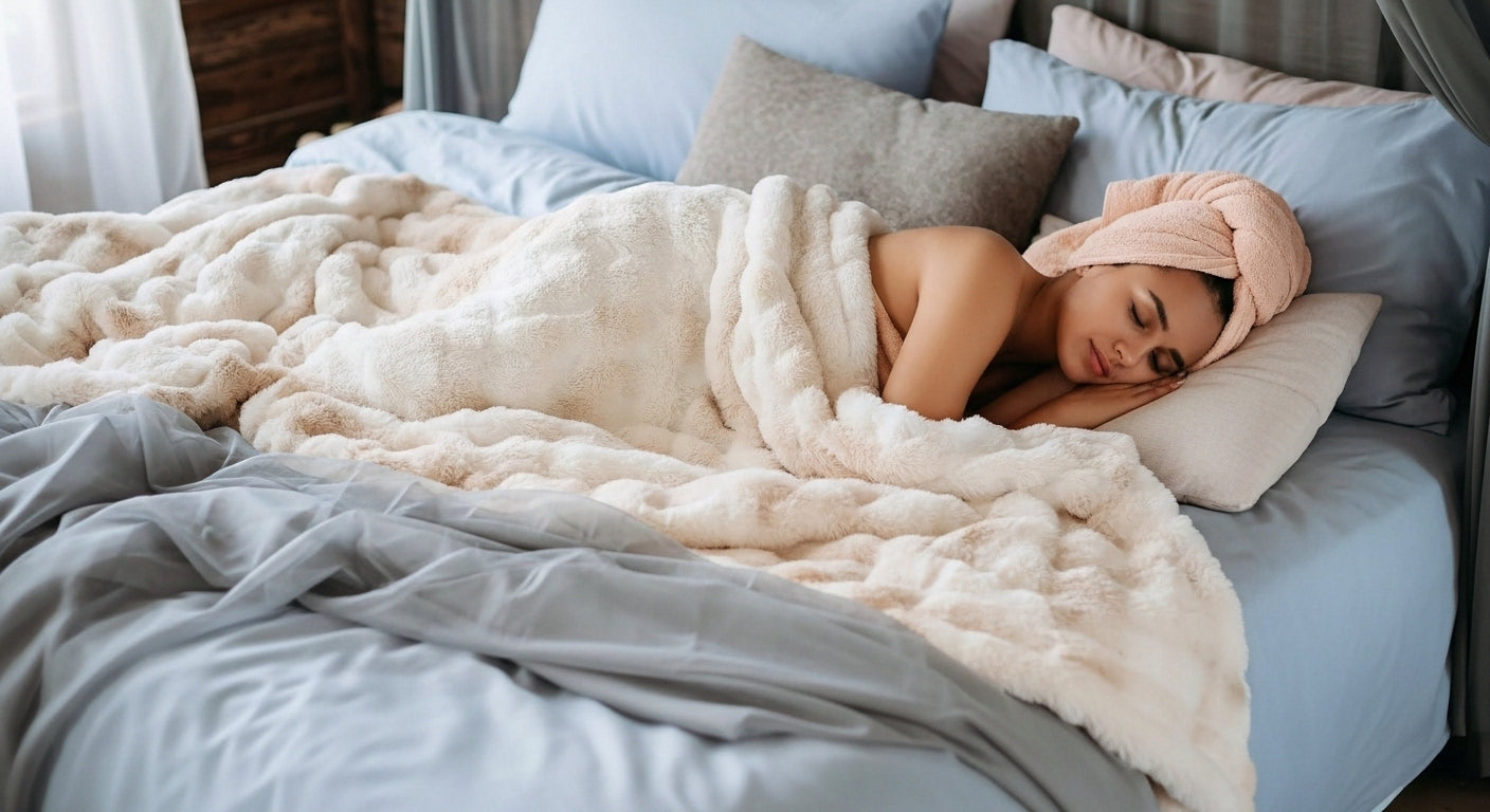 Velvet-Bunny Plush Throw – Ultra-Fluffy Fleece Blanket for Sofa, Bed & Dorm