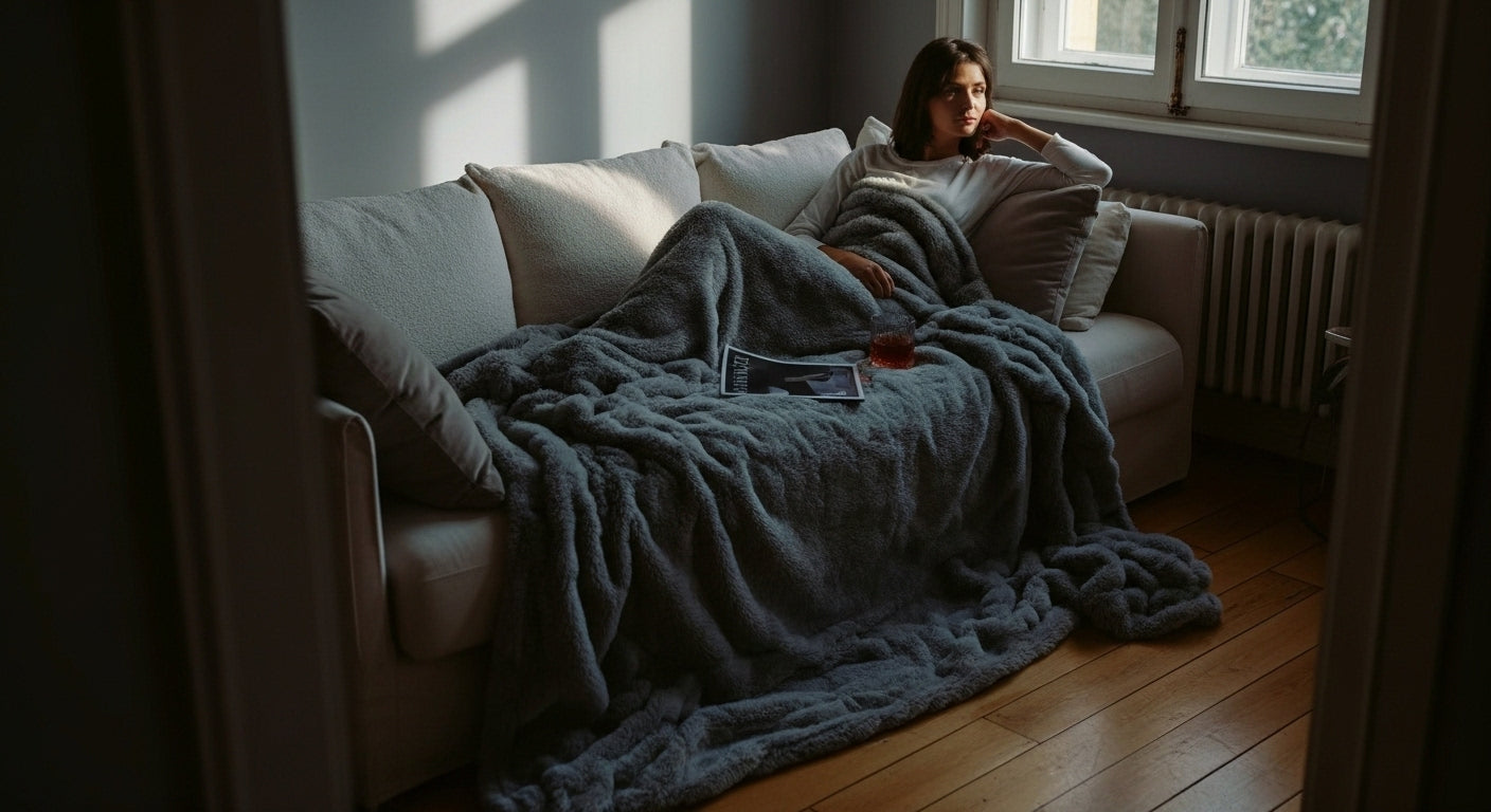 Velvet-Bunny Plush Throw – Ultra-Fluffy Fleece Blanket for Sofa, Bed & Dorm