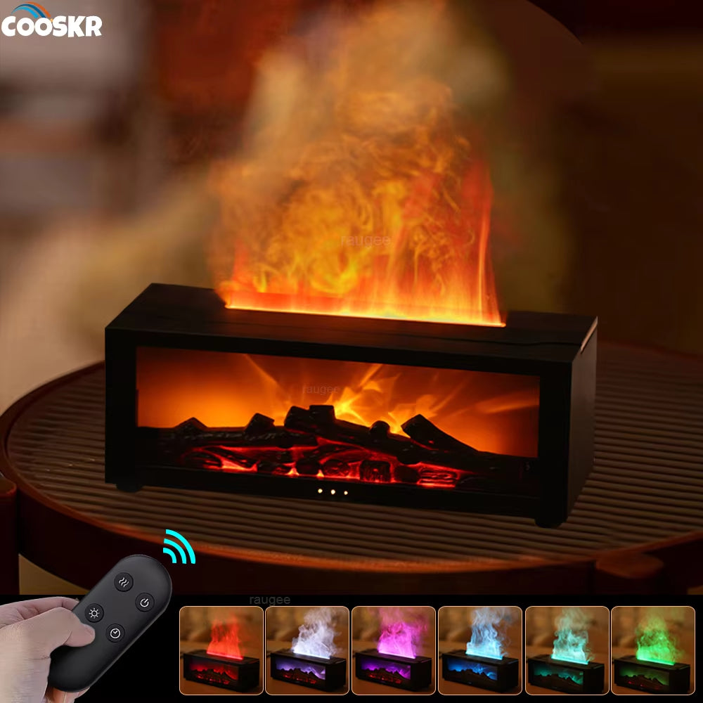 Midnight-Flame Aroma Diffuser – 7-Color LED, 150 mL, Whisper-Quiet | Remote Control | “Me-Time” Essential