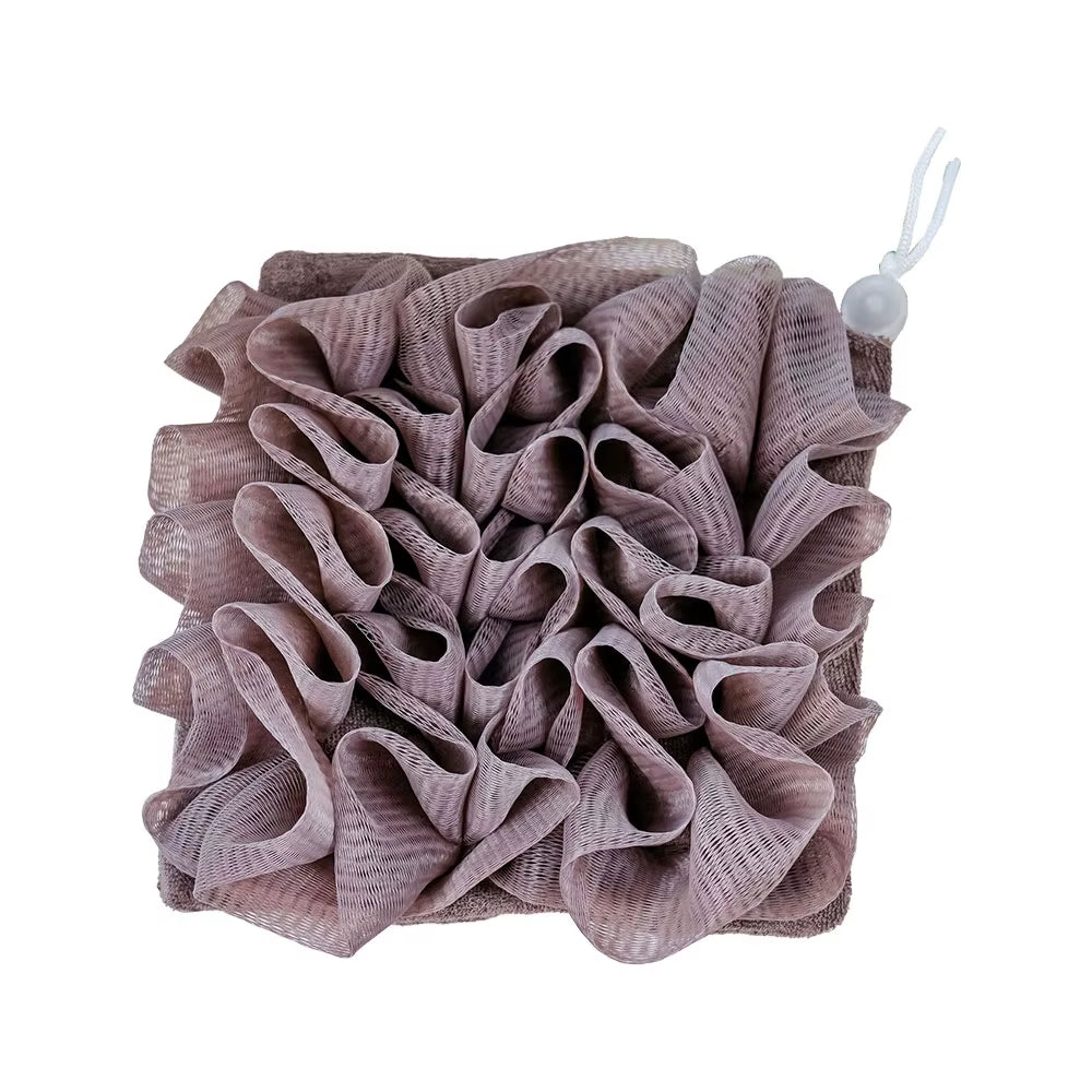Dual-Texture Soap-Pocket Pouf