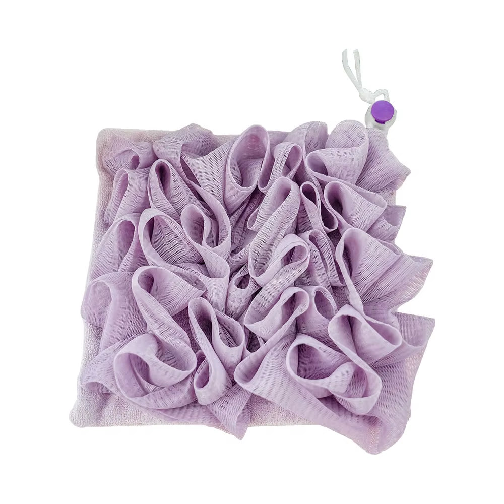 Dual-Texture Soap-Pocket Pouf