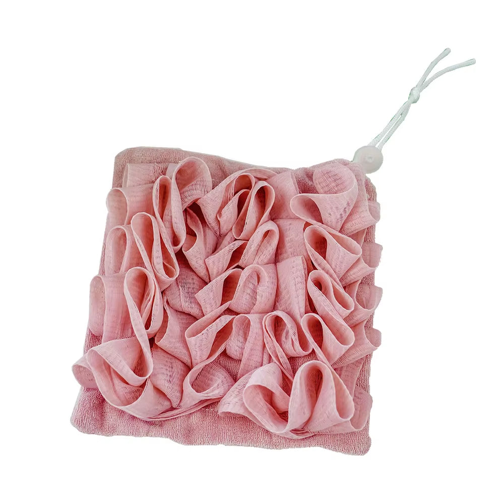 Dual-Texture Soap-Pocket Pouf