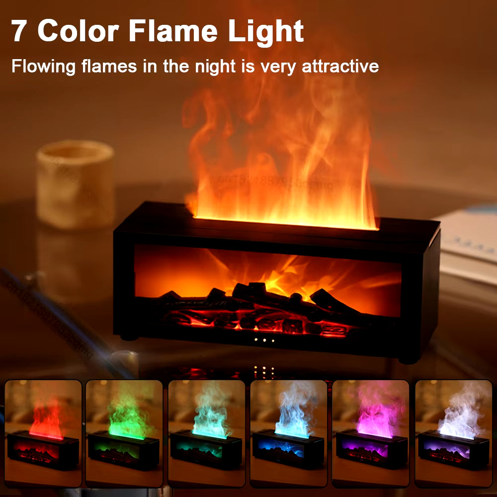 Midnight-Flame Aroma Diffuser – 7-Color LED, 150 mL, Whisper-Quiet | Remote Control | “Me-Time” Essential