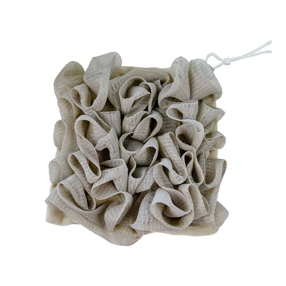 Dual-Texture Soap-Pocket Pouf