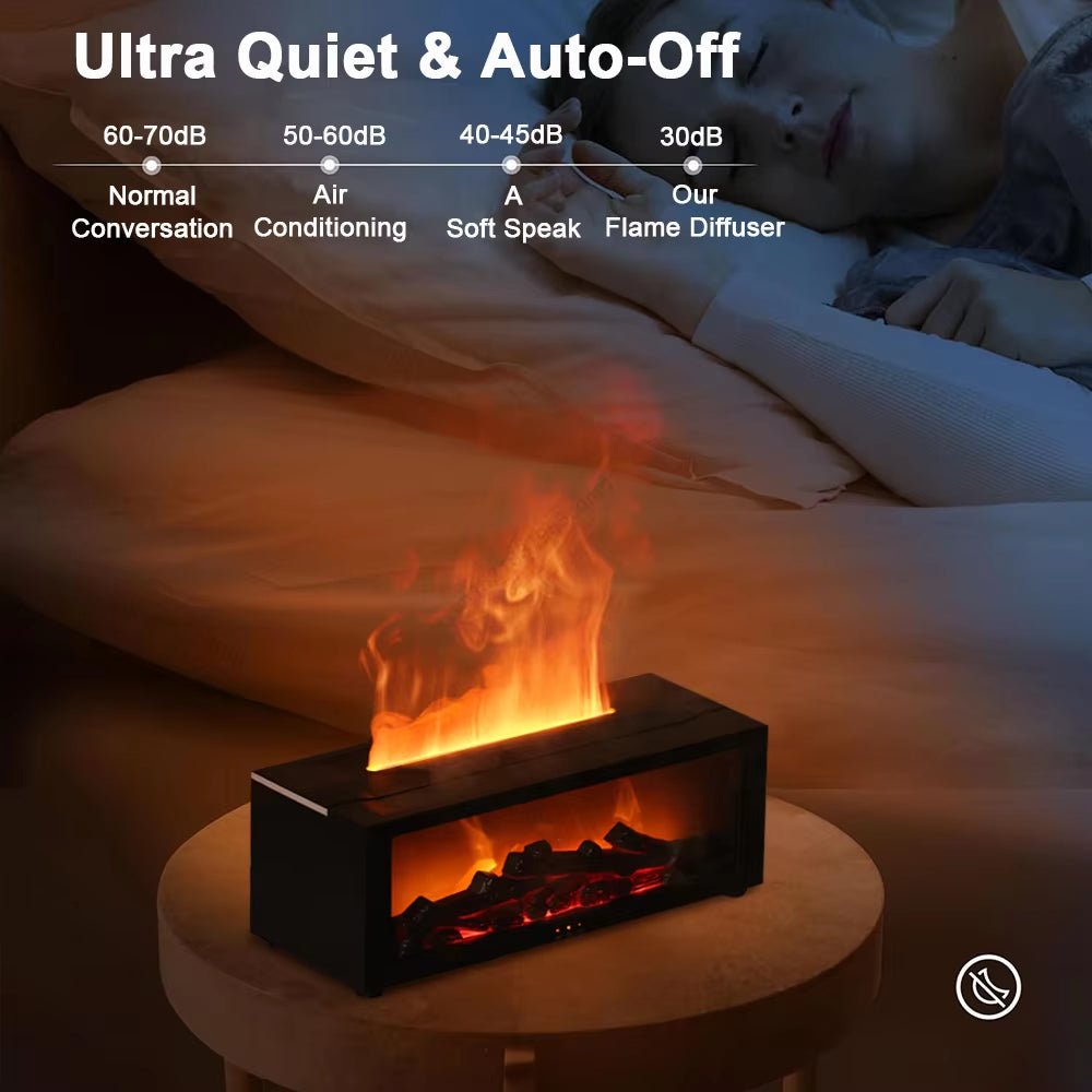 Midnight-Flame Aroma Diffuser – 7-Color LED, 150 mL, Whisper-Quiet | Remote Control | “Me-Time” Essential