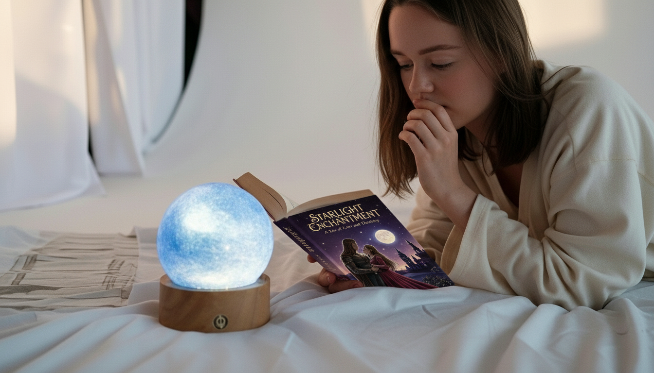 Aurora Touch™ Lunar Orb – Frost-Lamp for Star-Map Bedrooms, Midnight Reads & Cosmic Smoke Sessions 