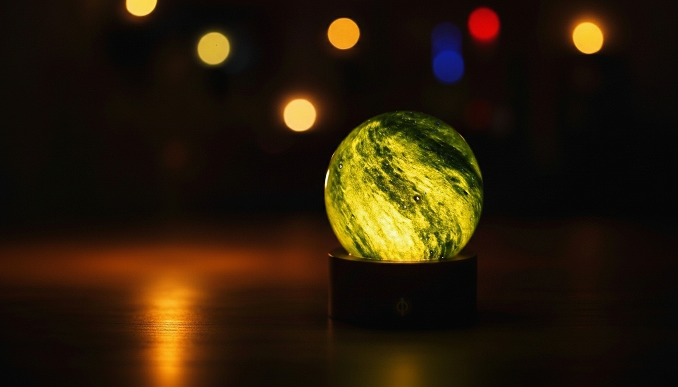 Aurora Touch™ Lunar Orb – Frost-Lamp for Star-Map Bedrooms, Midnight Reads & Cosmic Smoke Sessions 