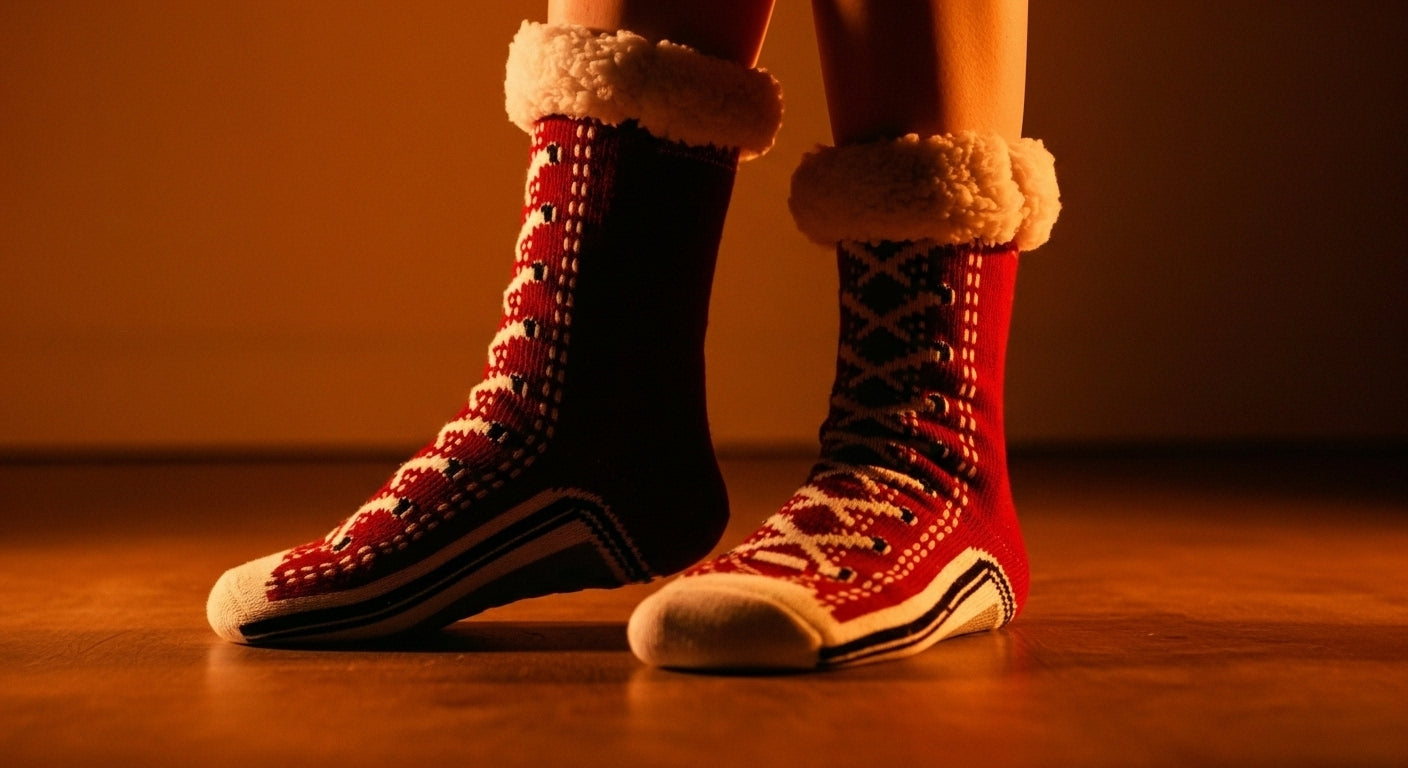 Thermal Fluffy Sock Women Winter Warm Plush Non Slip Home Sleeping Soft Female Floor Grip Fuzzy Slipper Sock Short Funny Zipper